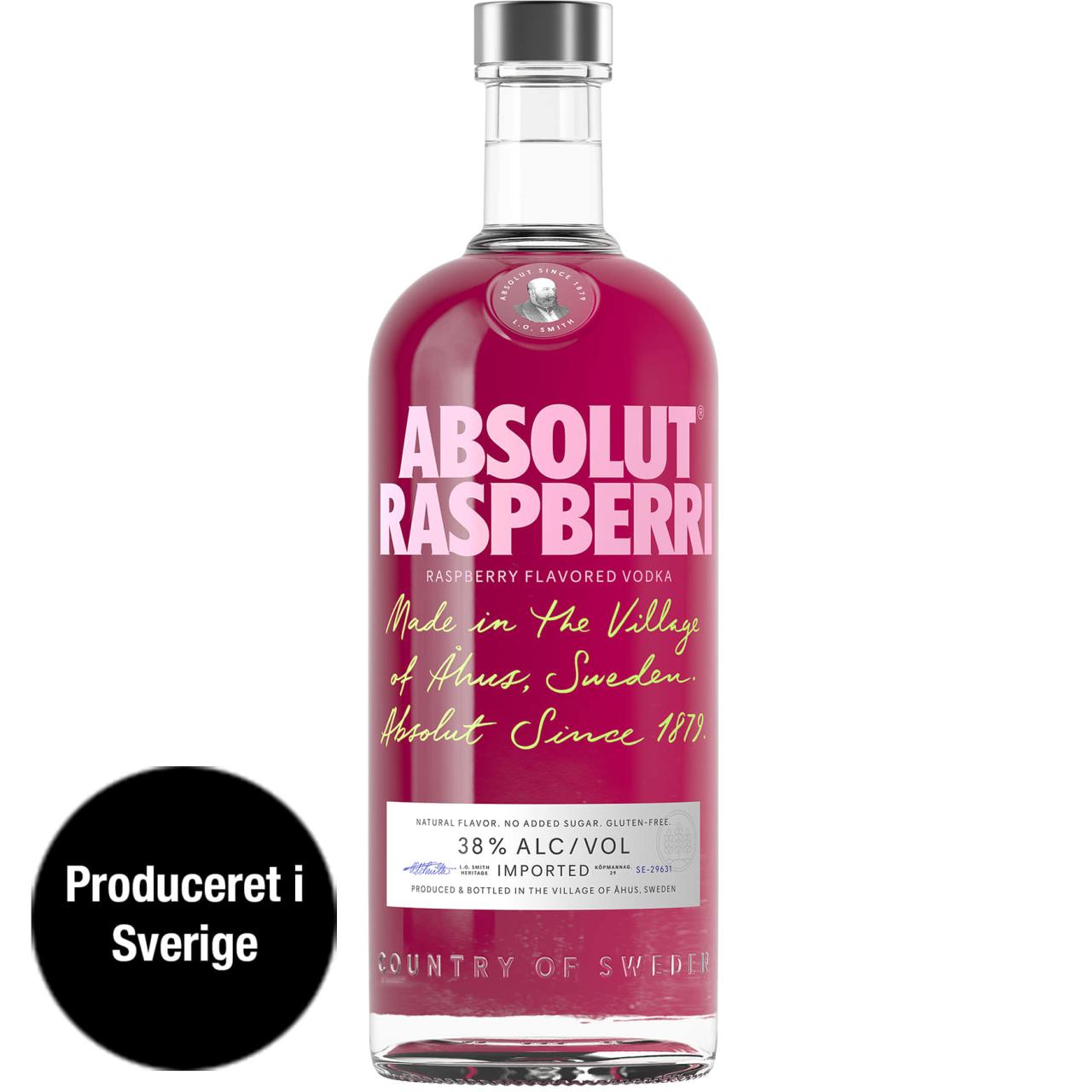 Absolut Vodka Raspberri 38% 1,0l
