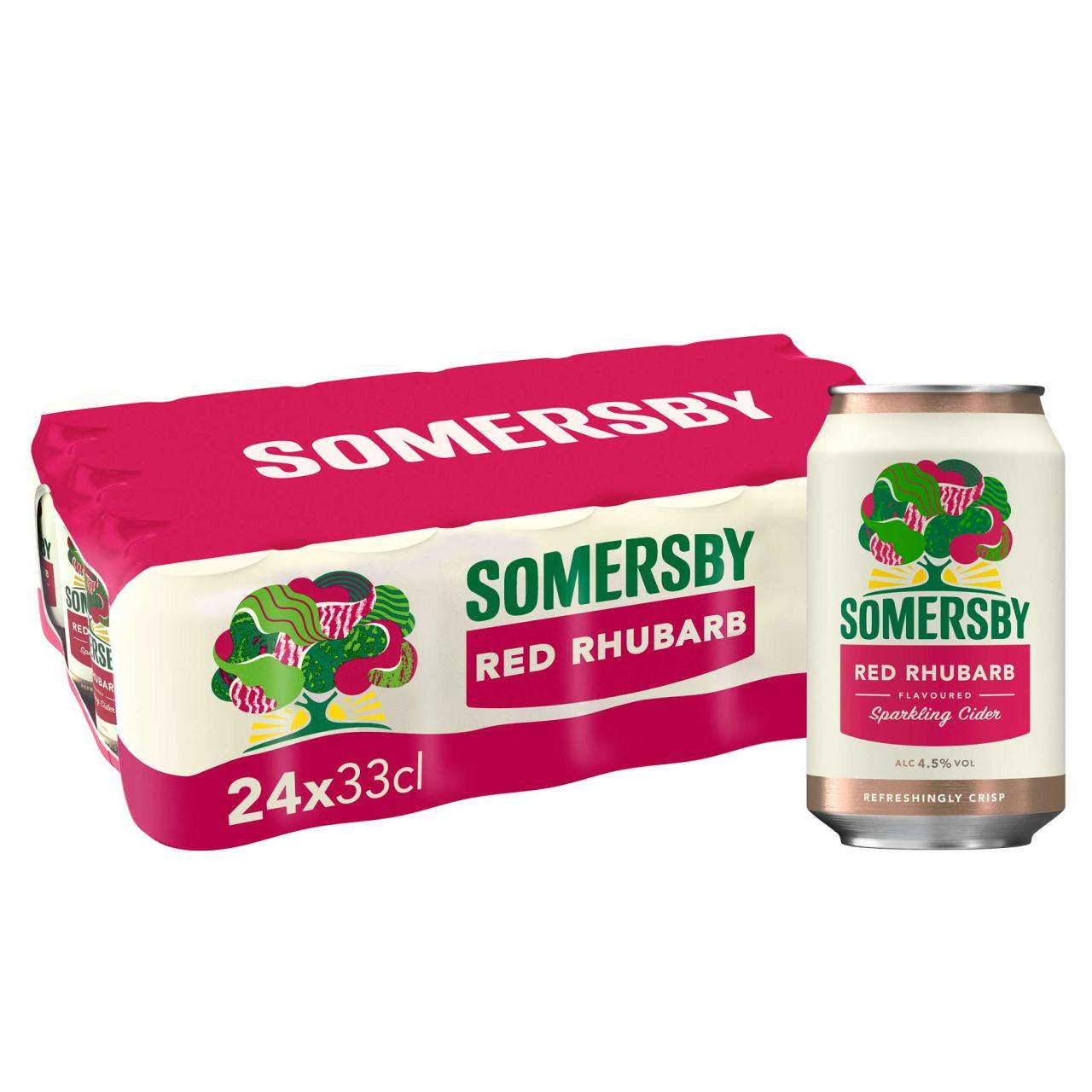 *Somersby Red Rhubarb Cider 4,5% 24x0,33l